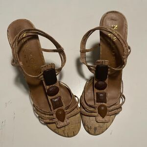 Cork and Gems Strappy Heeled Sandals